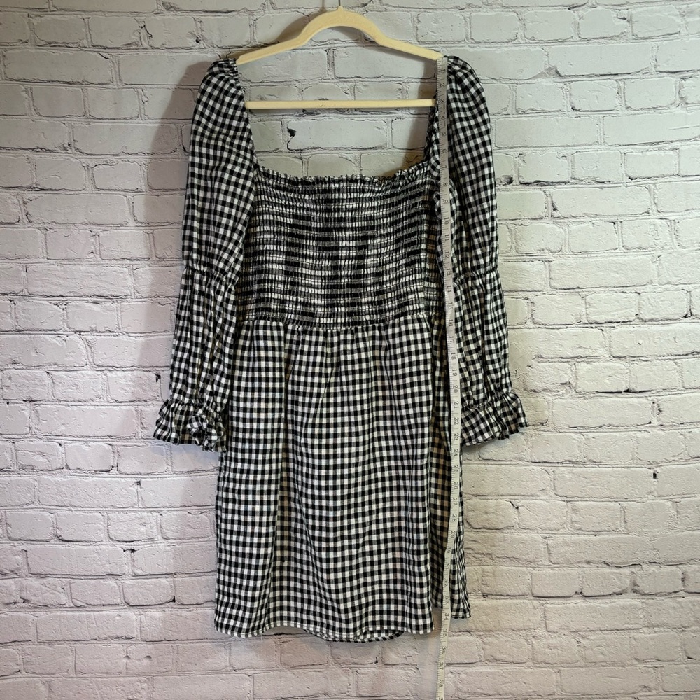 Reformation Black and White Checkered Mini Dress - Picture 4 of 8